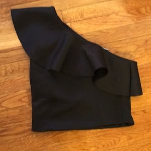 Black one shoulder top